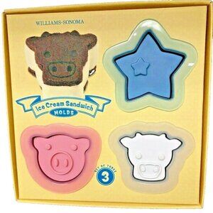 Williams Sonoma ice cream Sandwich molds Cutters NEW in box